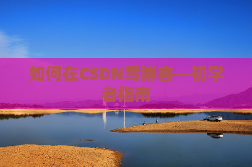 如何在CSDN写博客—初学者指南 如何在CSDN写博客—初学者指南